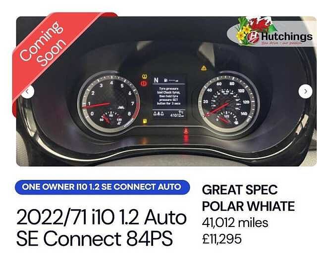 Hyundai i10 1.2 SE Connect Hatchback 5dr Petrol Auto Euro 6 (s/s) (84 ps)