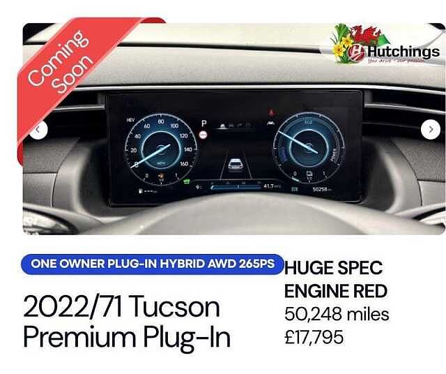 Hyundai TUCSON 1.6 h T-GDi 13.8kWh Premium SUV 5dr Petrol Plug-in Hybrid Auto 4WD Euro 6 (s/s)