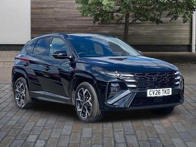Hyundai TUCSON 1.6 T-GDi N Line S SUV 5dr Petrol Hybrid Auto Euro 6 (s/s) (215 ps) Abyss Black Pearl