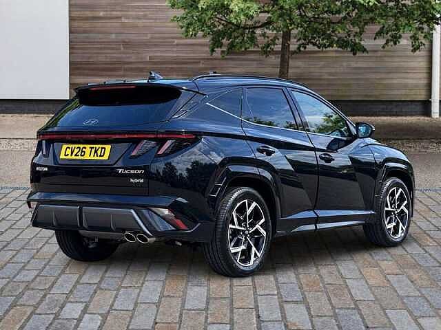 Hyundai TUCSON 1.6 T-GDi N Line S SUV 5dr Petrol Hybrid Auto Euro 6 (s/s) (215 ps) Abyss Black Pearl