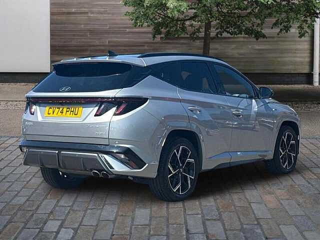 Hyundai TUCSON 1.6 T-GDi N Line S SUV 5dr Petrol Hybrid Auto 4WD Euro 6 (s/s) (215 ps) Shimmering Silver